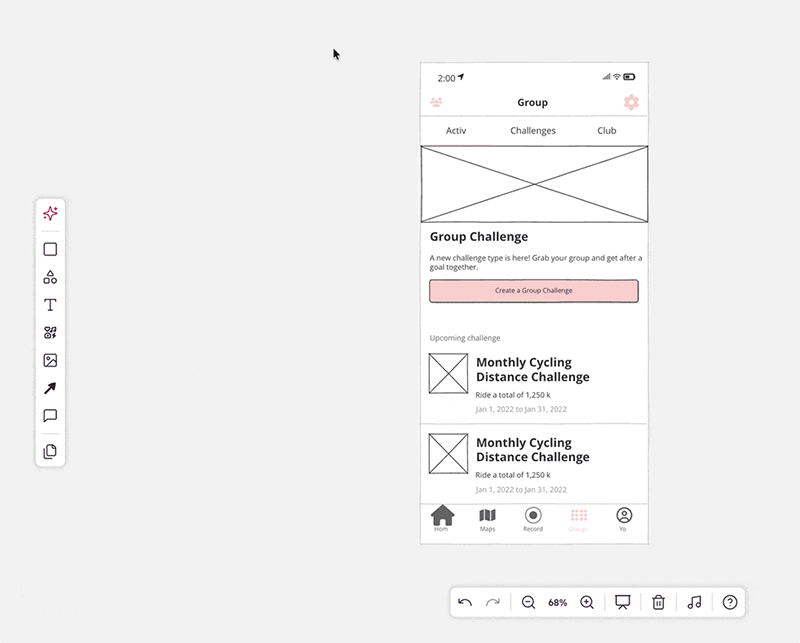 Editing a wireframe using Balsamiq AI