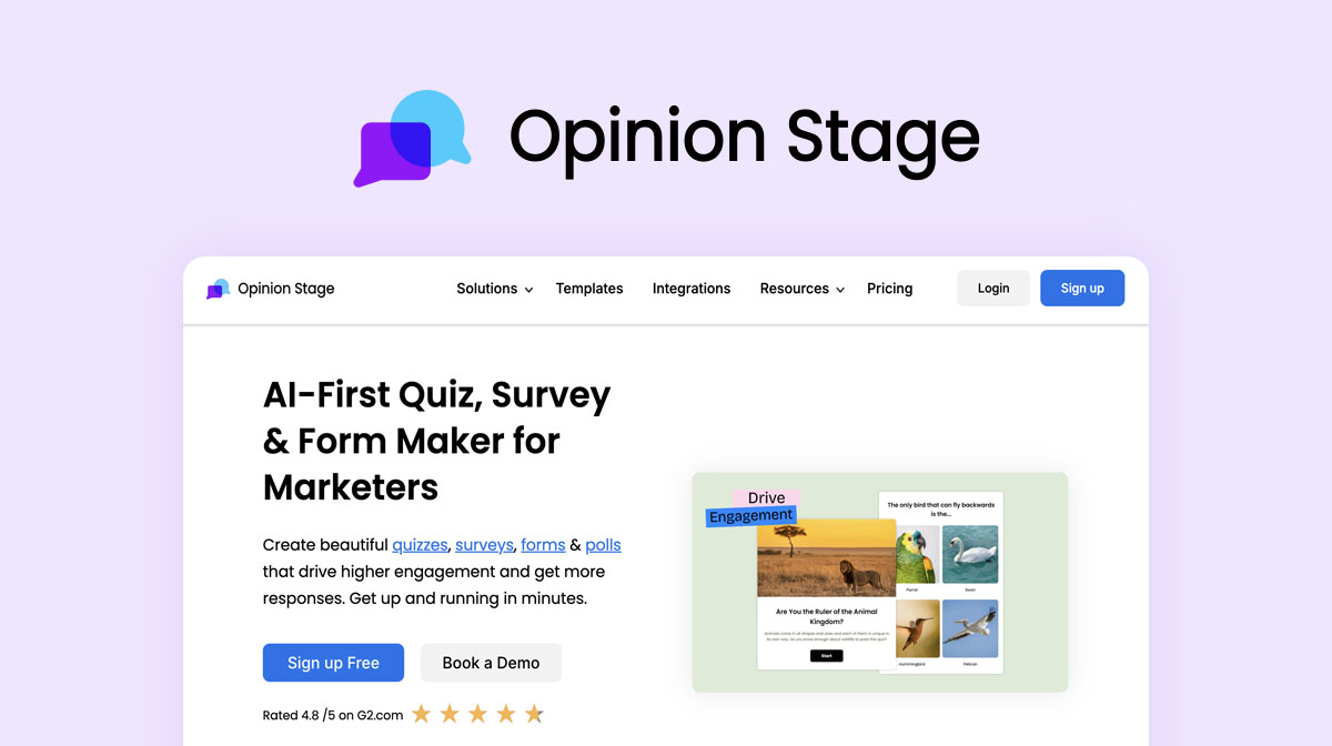 How Opinion Stage boosted quiz submissions by 30% with Balsamiq