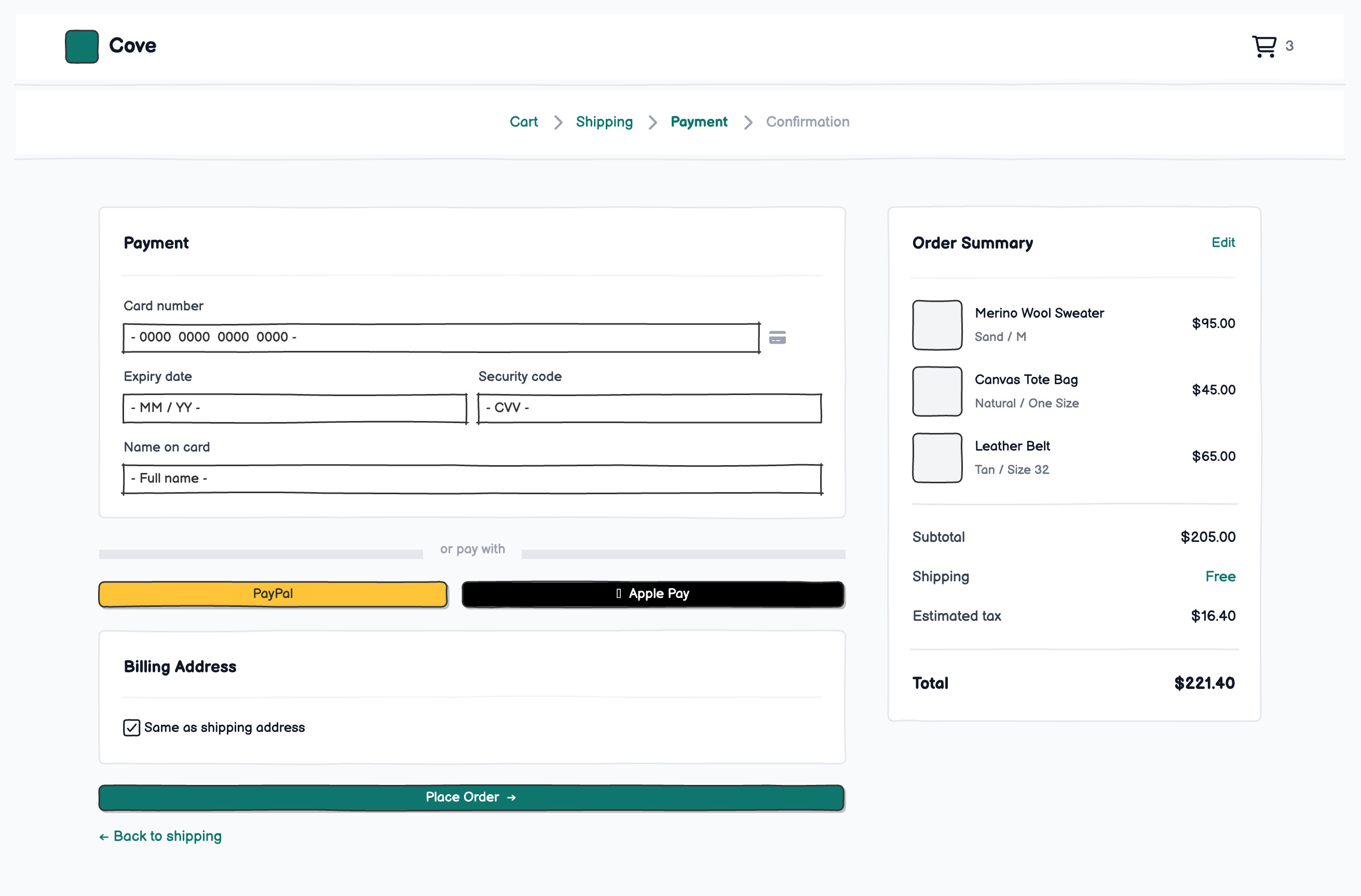 Payment preview