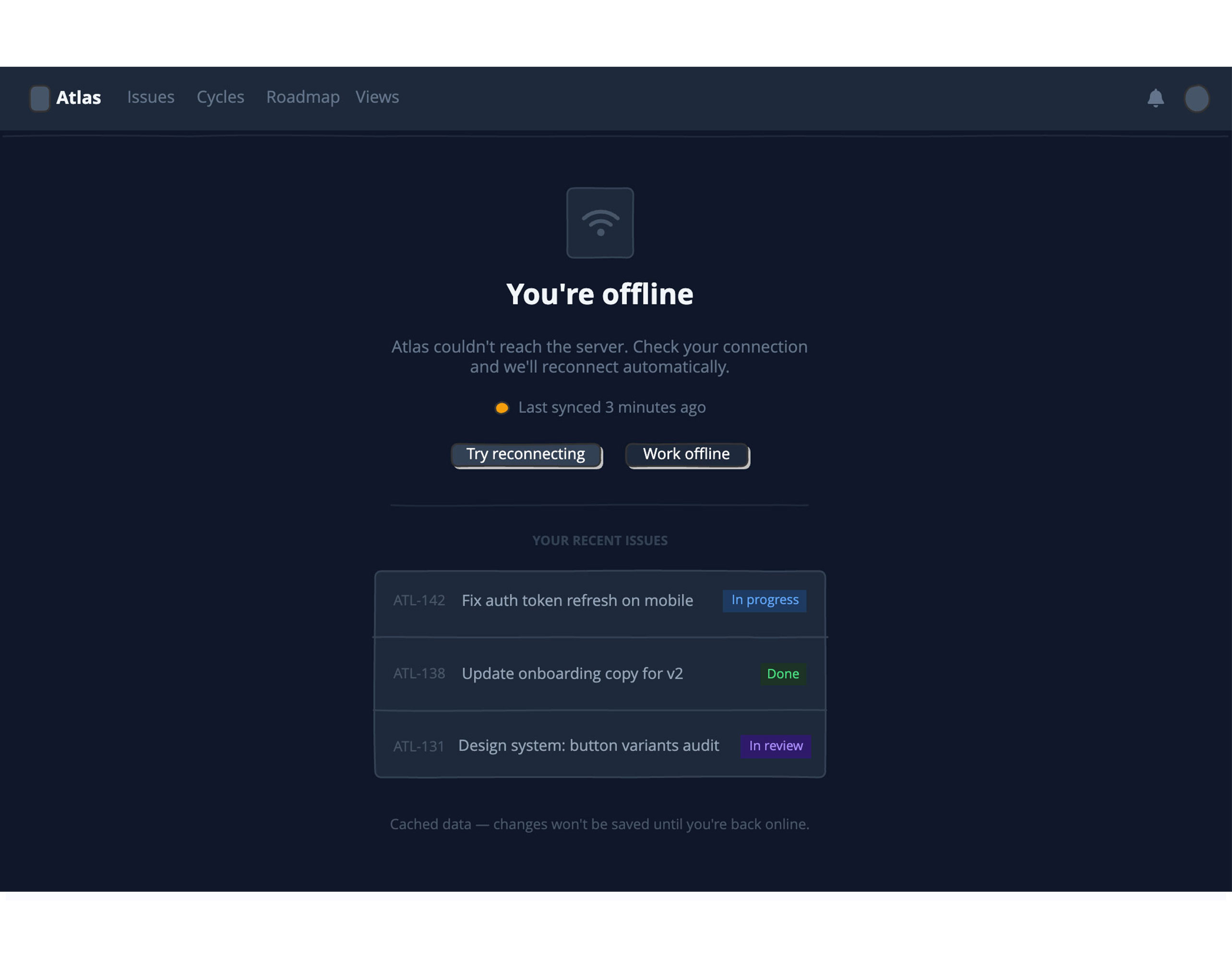 Offline preview