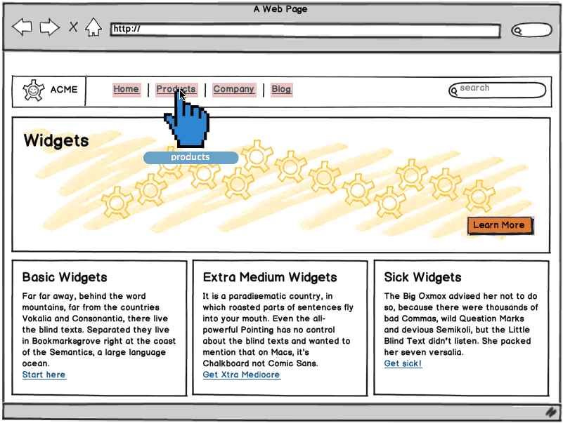 Click Through Prototype